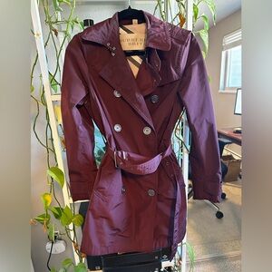Deep Maroon Burberry Trench Coat size 4 US